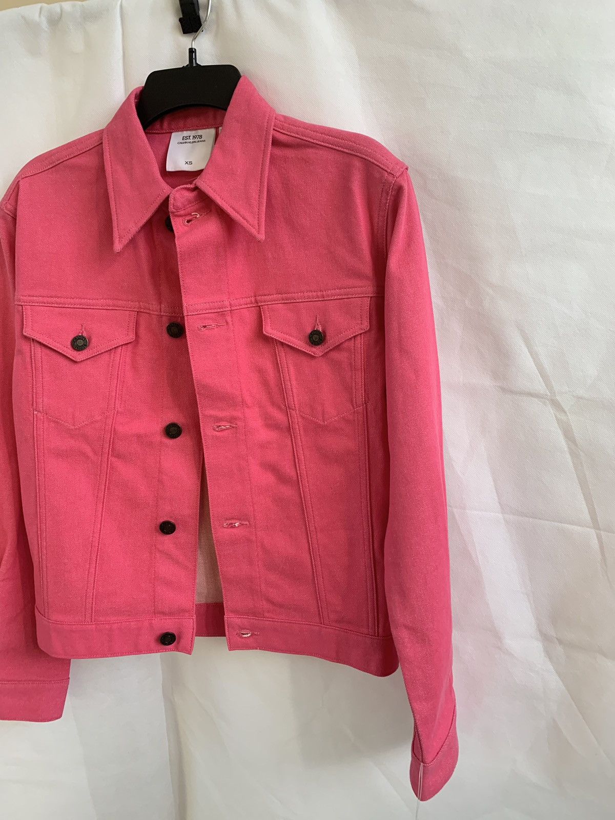 Calvin Klein Trucker Denim Jacket in Pink Size US XS / EU 42 / 0 - 2 Thumbnail