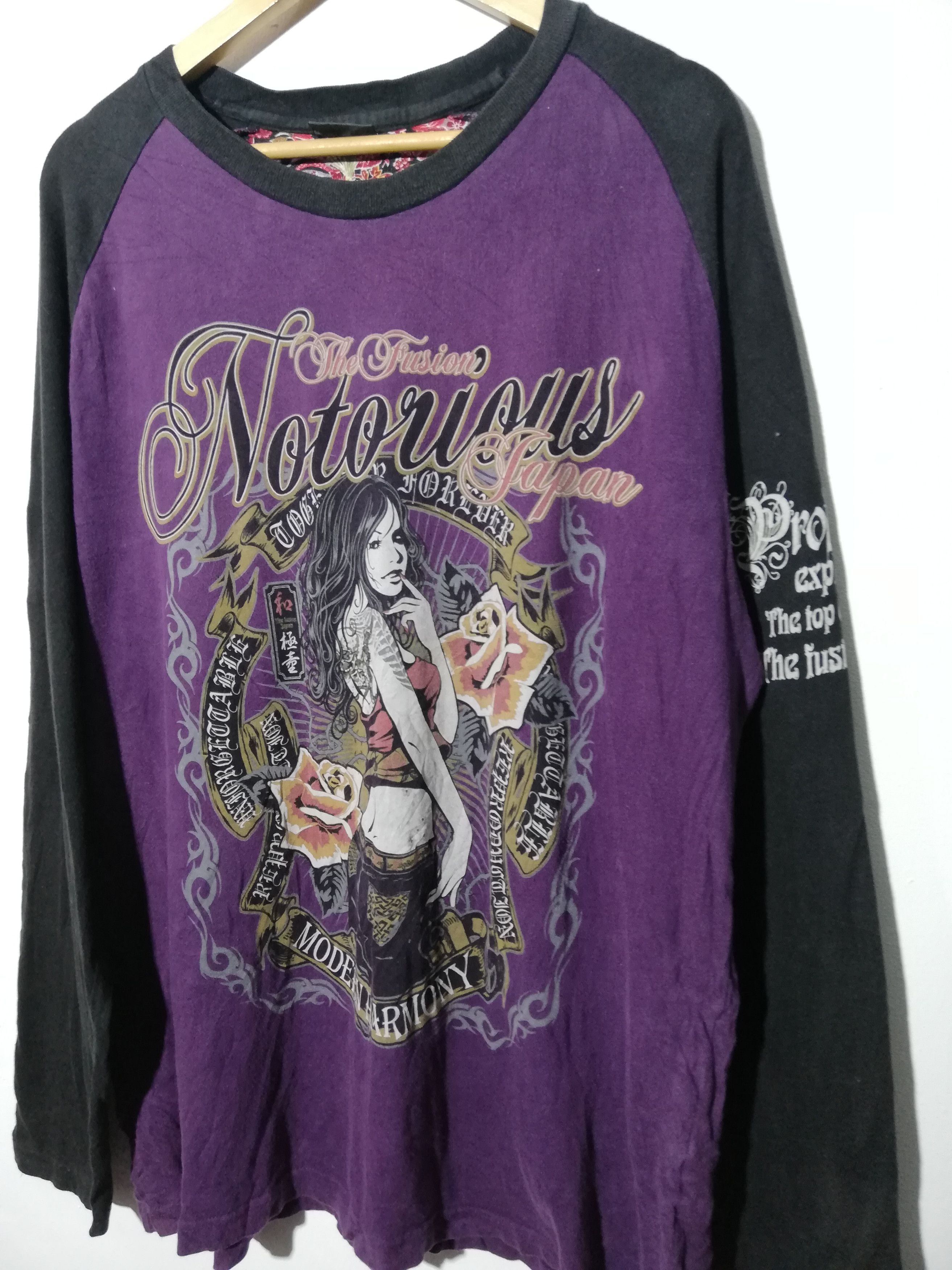 Japanese Brand The Fusion Notoriuos Japan Long Sleeve Size US L / EU 52-54 / 3 - 3 Thumbnail