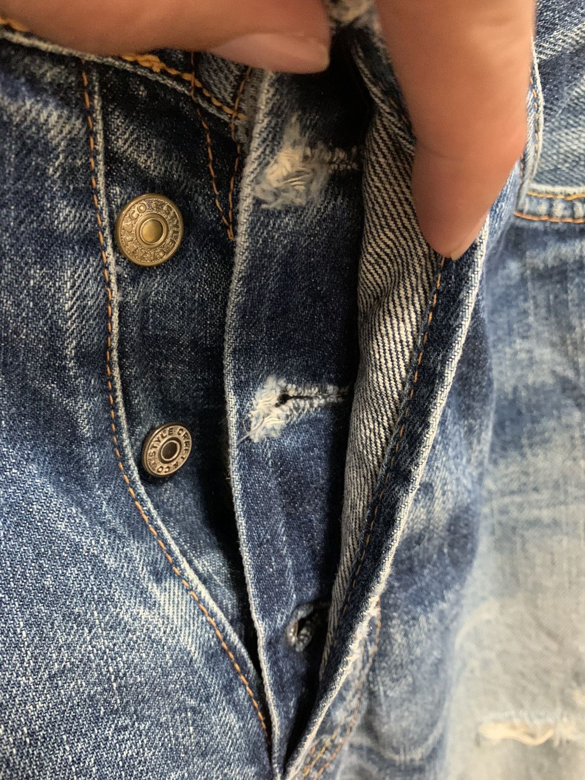Evisu Vintage Evis No 2 Selvedge Distressed Size US 26 / EU 42 - 6 Thumbnail