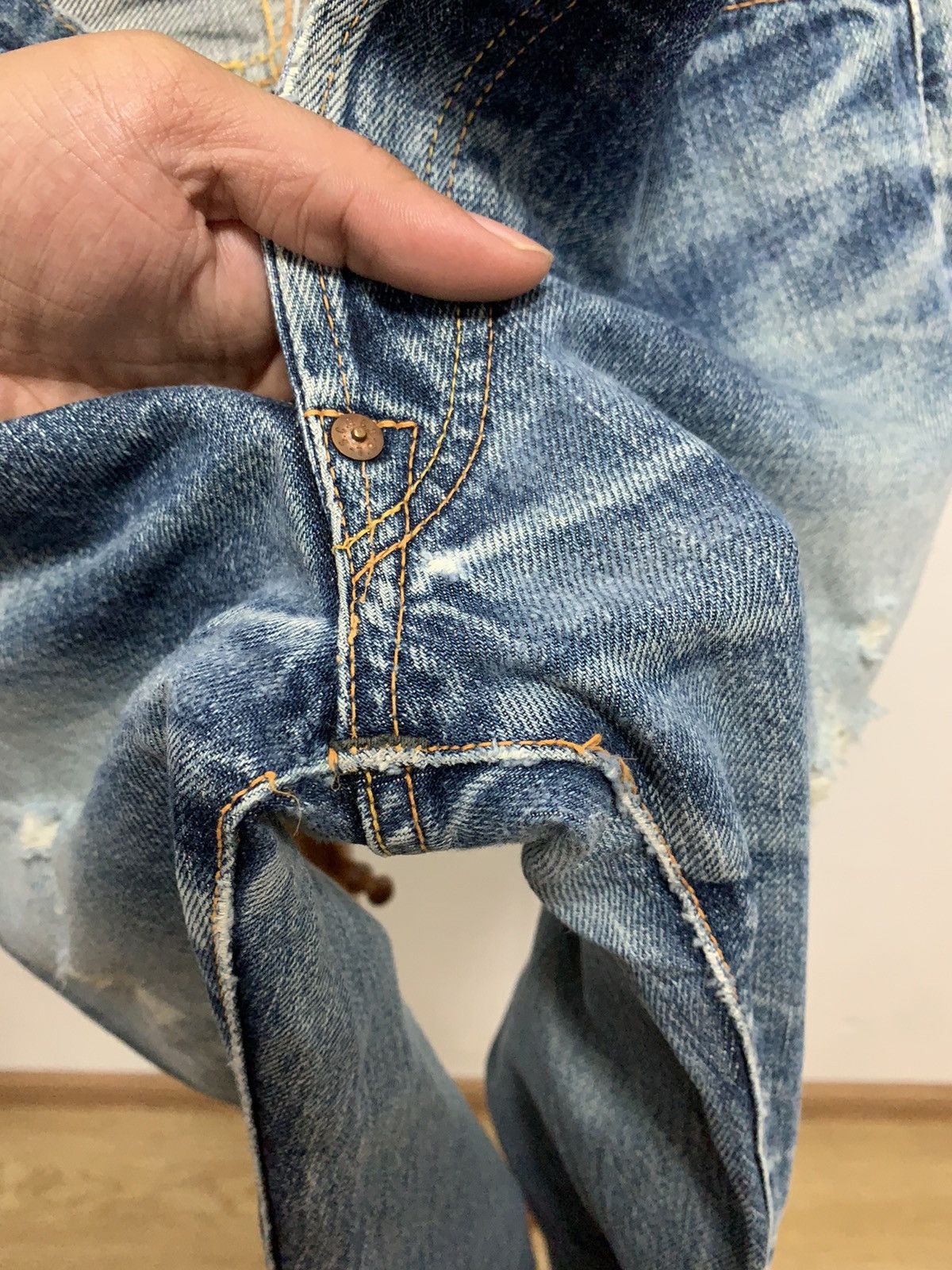 Evisu Vintage Evis No 2 Selvedge Distressed Size US 26 / EU 42 - 9 Thumbnail