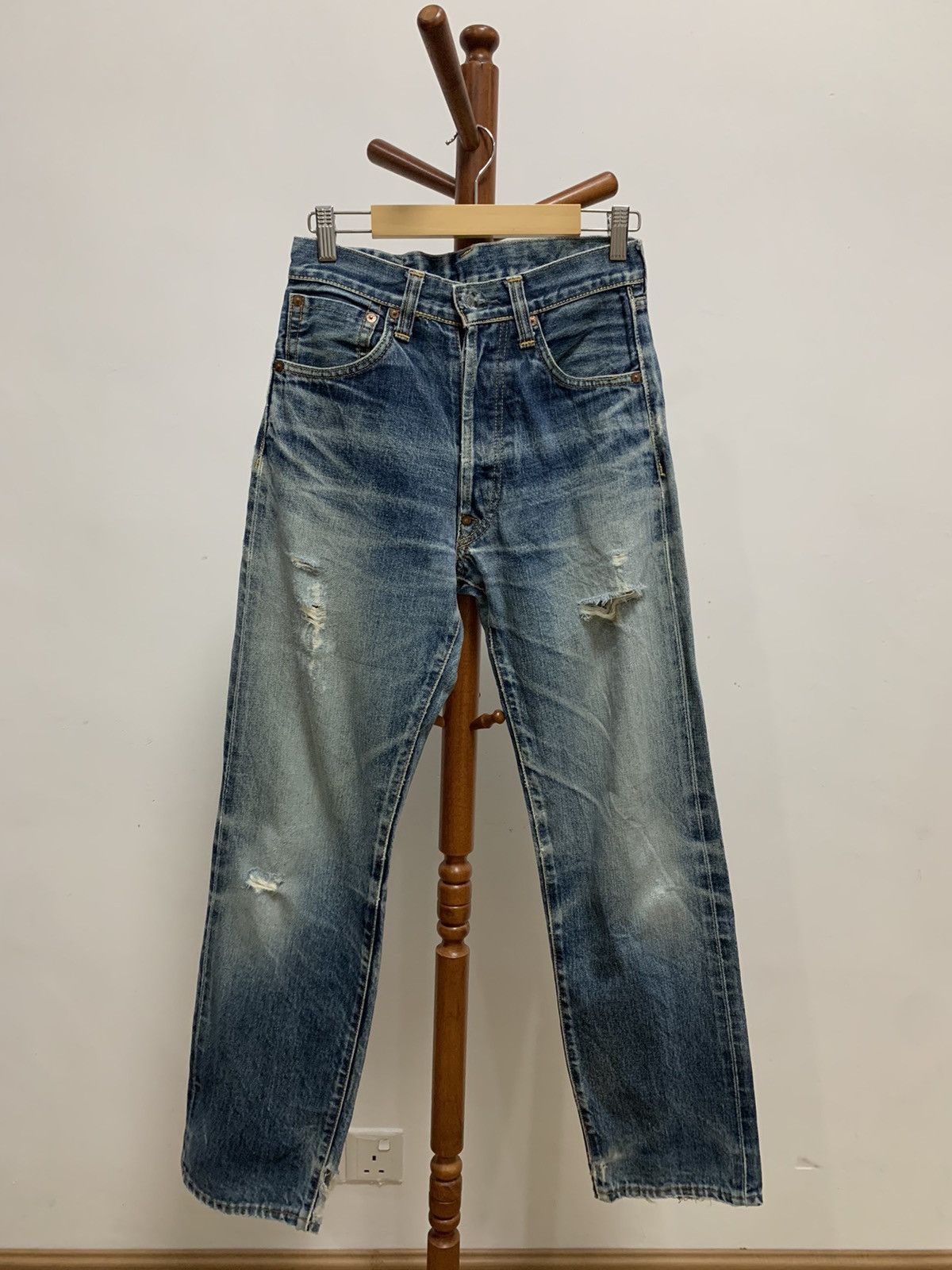 image of Evisu x Vintage Evis No 2 Selvedge Distressed in Distressed Faded, Men's (Size 26)