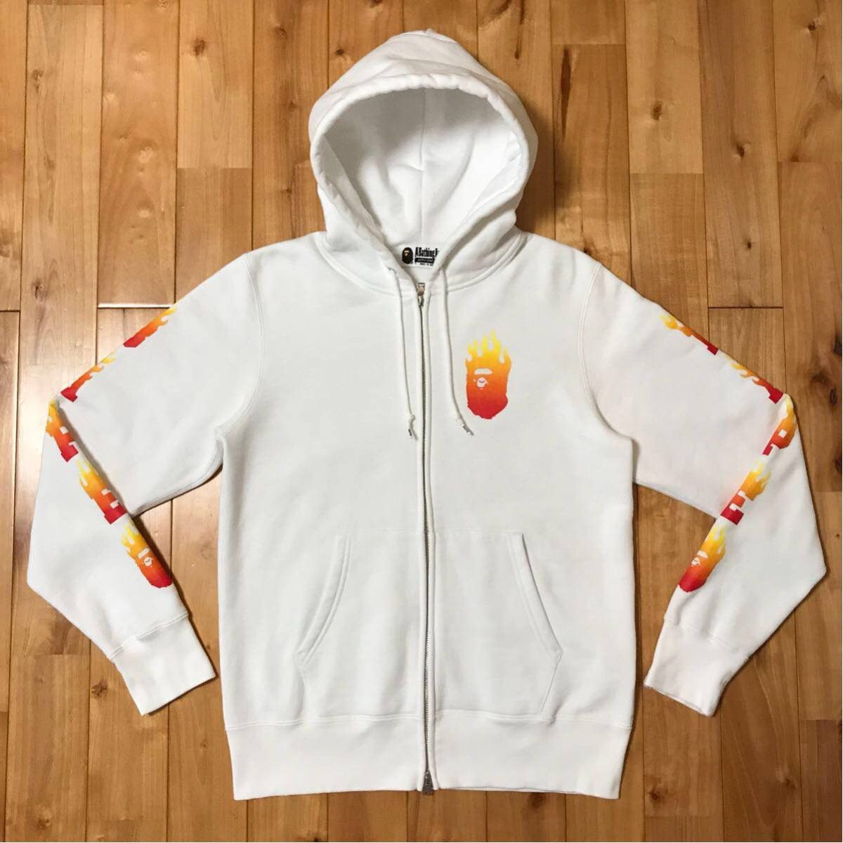 Bape BAPE FLAME fire logo zip hoodie Size US M / EU 48-50 / 2 - 2 Thumbnail
