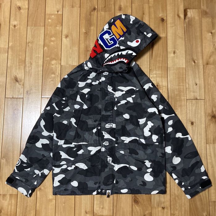 Bape 💫glow in the dark💫 city camo Shark snowboard jacket BAPE | Grailed