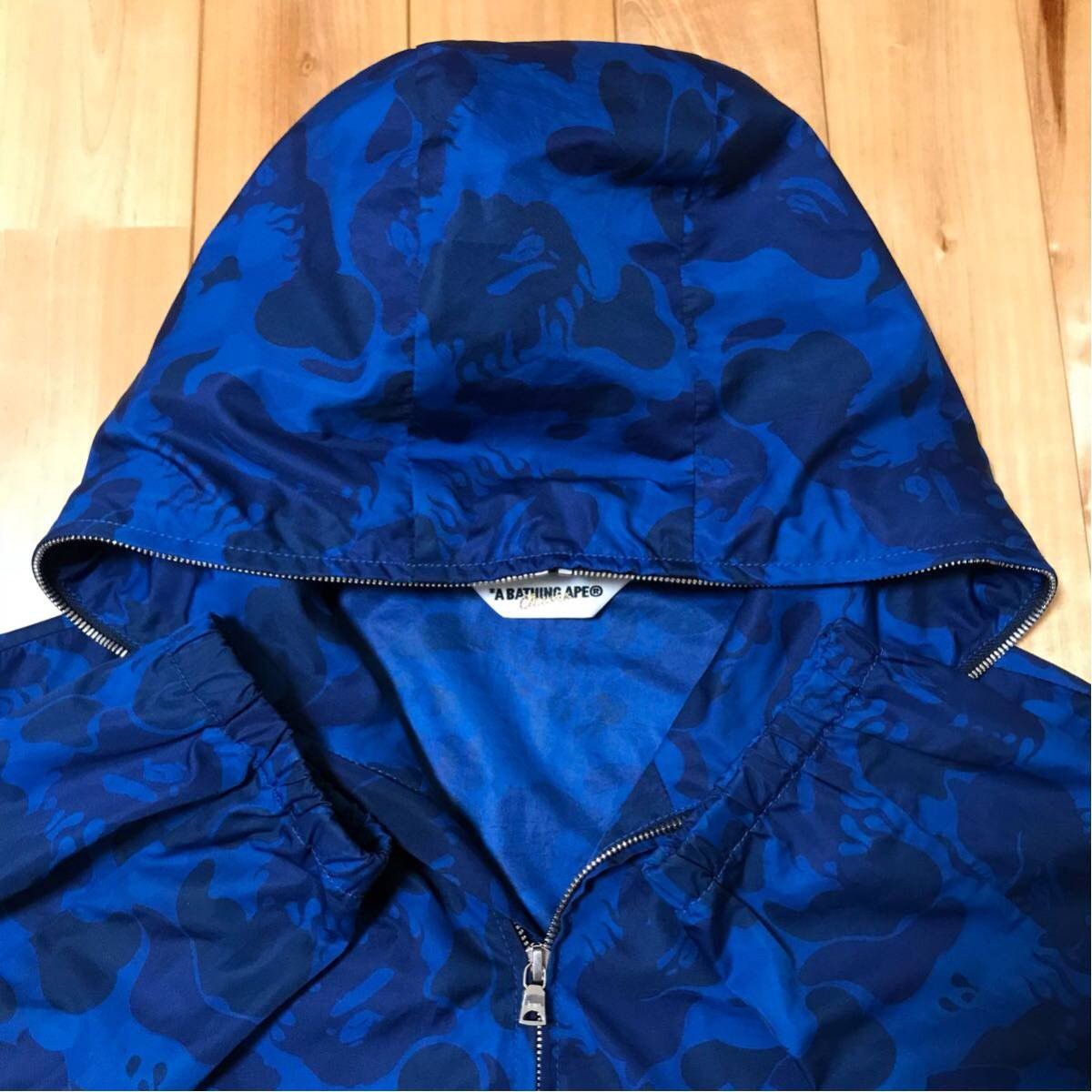 Bape BAPE Fire camo mountain hoodie blue camo Grailed