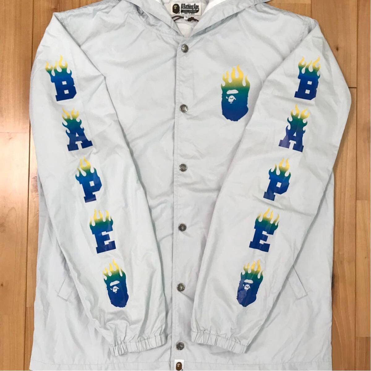 Bape BAPE FLAME fire logo hoodie jacket a bathing ape Size US L / EU 52-54 / 3 - 2 Thumbnail