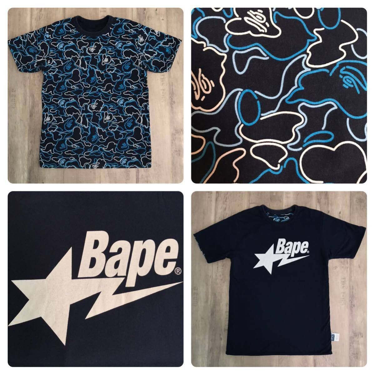 Bape × Nigo 🔥Reversible🔥 BAPE STA Neon camo × Navy T-shirt APE NIGO Size US S / EU 44-46 / 1 - 1 Thumbnail