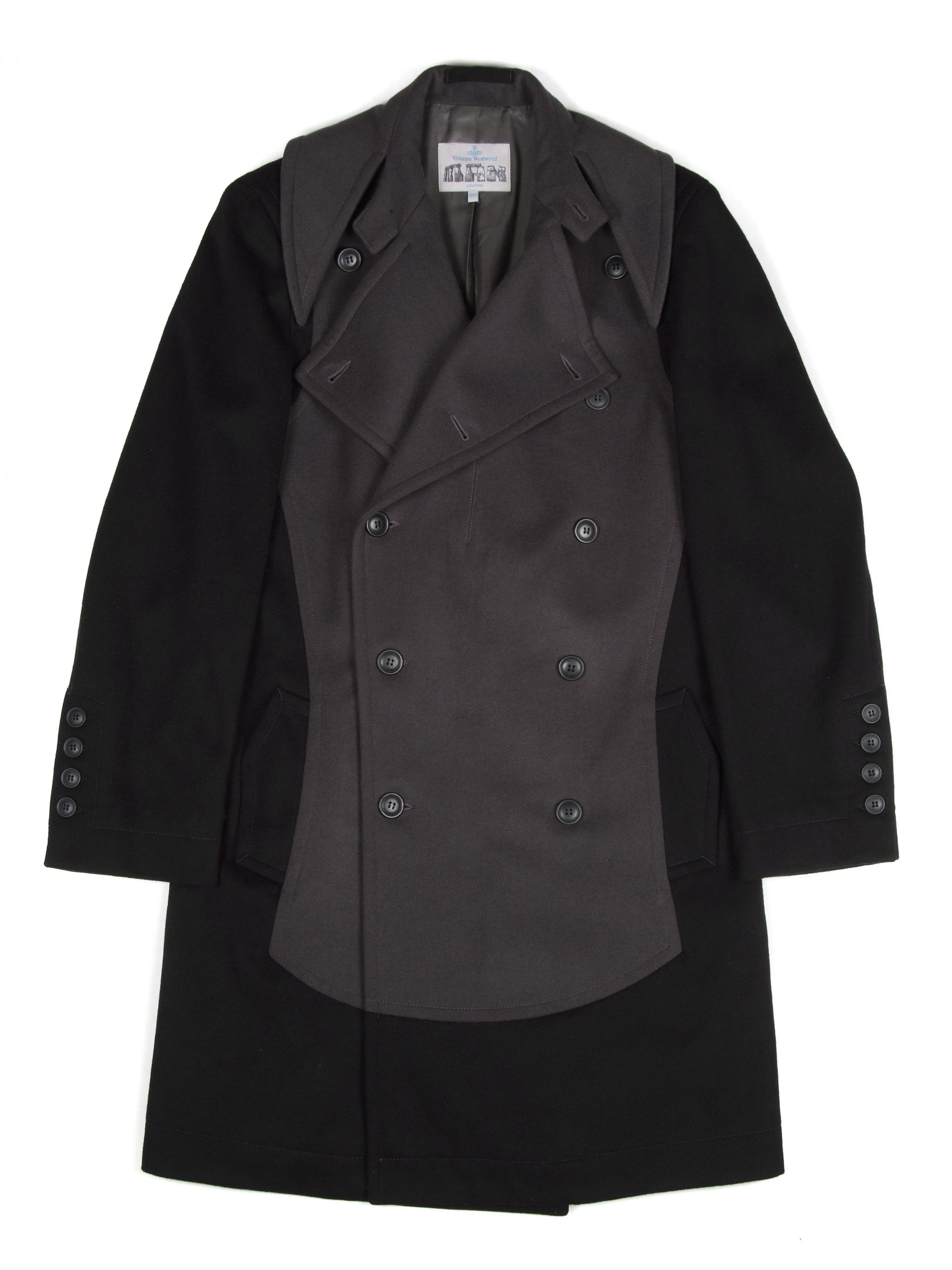 Malcolm McLaren Vintage Vivienne Westwood Archive Double Breasted Overcoat Size US L / EU 52-54 / 3 - 2 Thumbnail