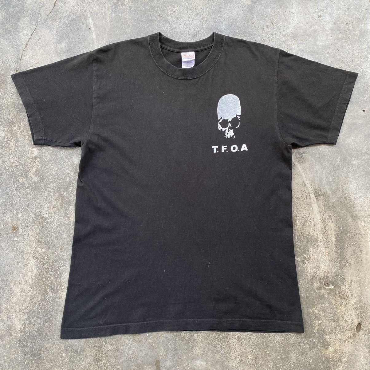 image of Anima x Movie Vintage Anime The Front Of Armament Crows Manga Tees in Black, Men's (Size Medium)