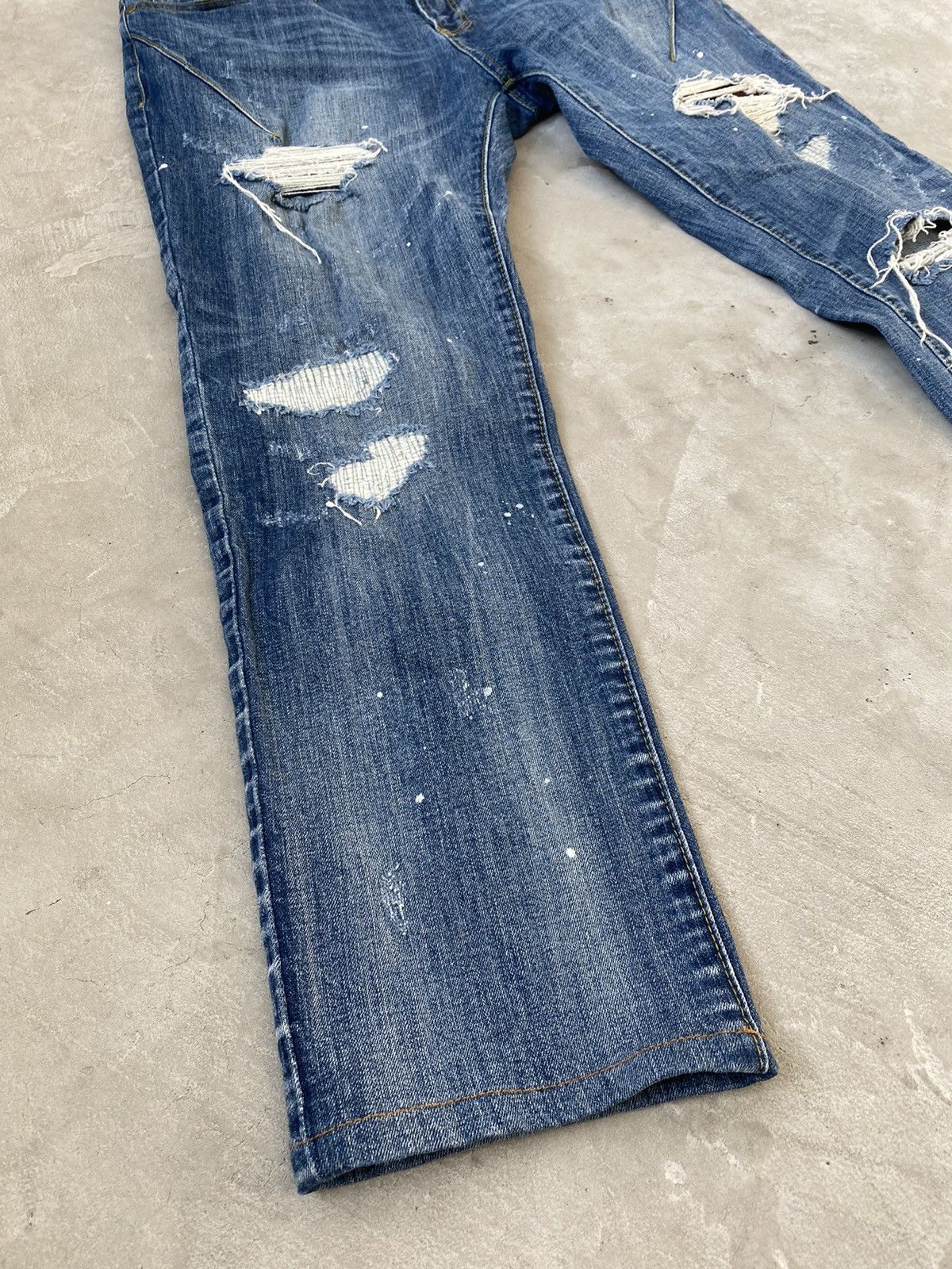 Number (N)ine Number (N)ine Repaired Blue Denims Size US 31 - 2 Thumbnail