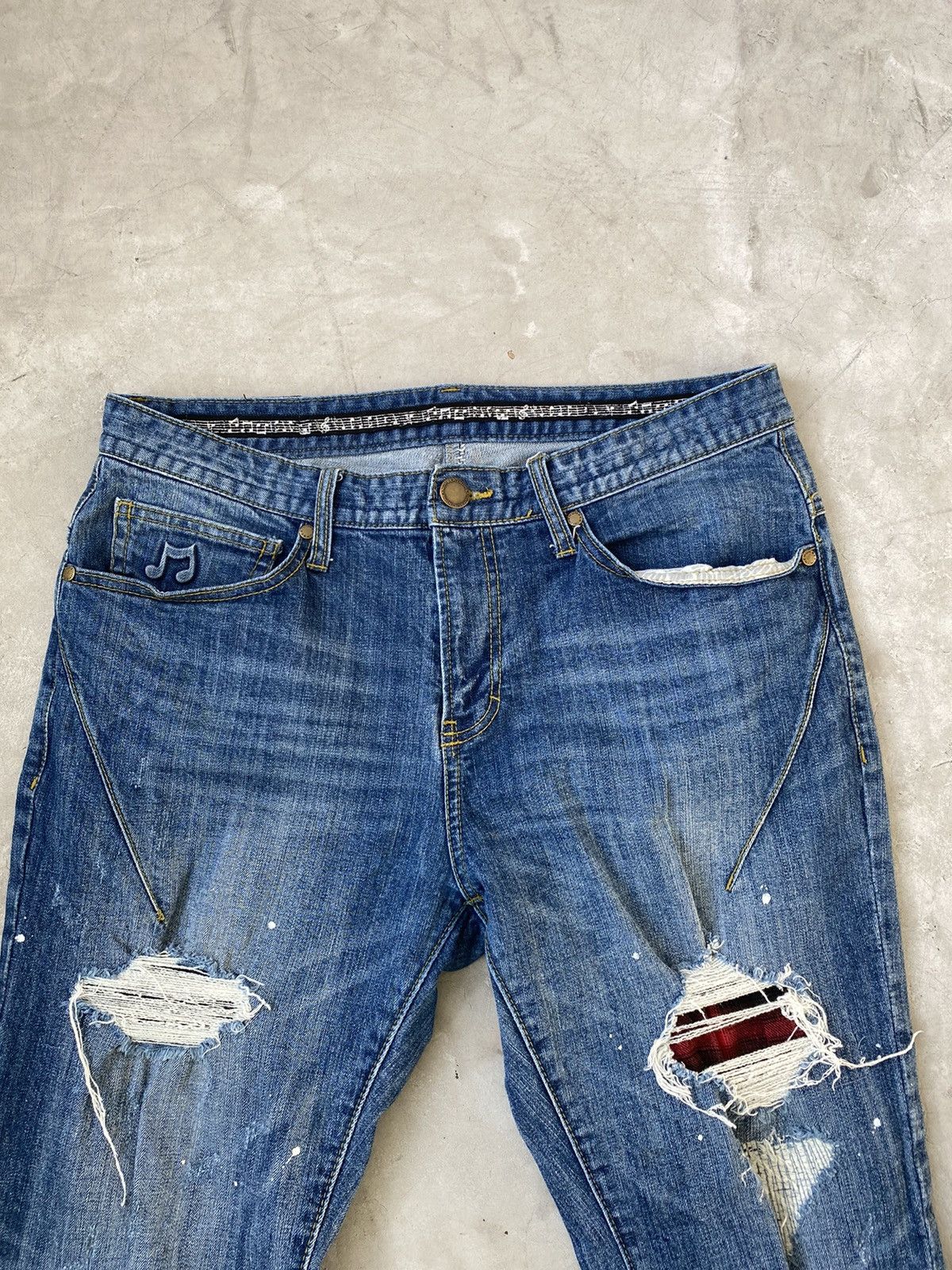 Number (N)ine Number (N)ine Repaired Blue Denims Size US 31 - 5 Thumbnail