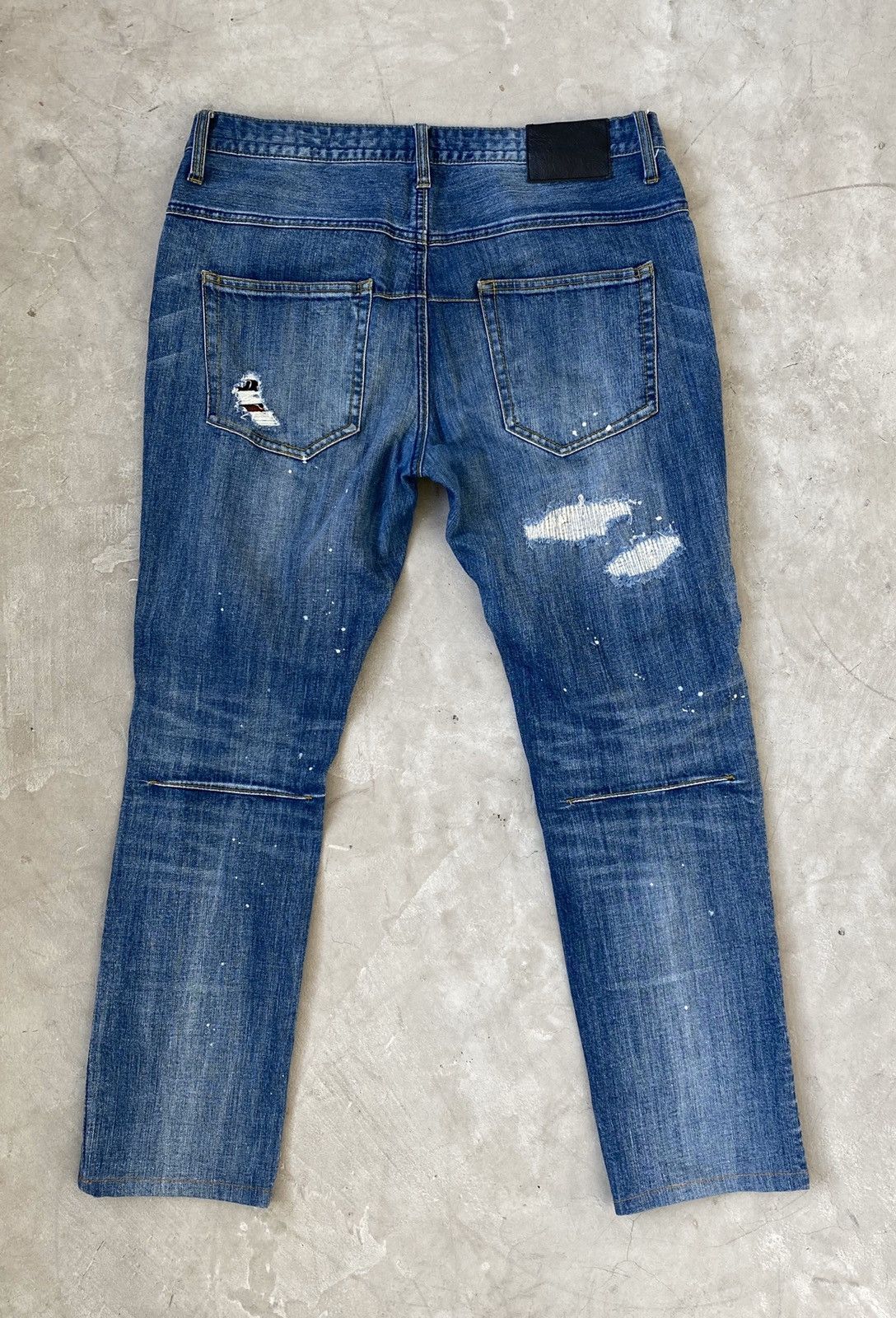 Number (N)ine Number (N)ine Repaired Blue Denims Size US 31 - 8 Thumbnail