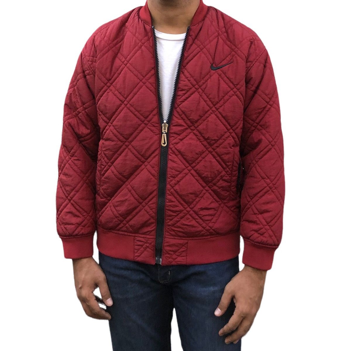 Vintage 🔥Vintage 90s Big Swoosh Reversible Bomber Jacket Size US S / EU 44-46 / 1 - 3 Thumbnail