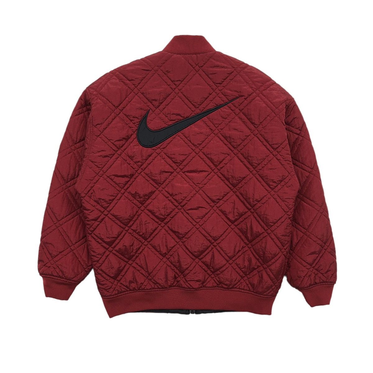 Vintage 🔥Vintage 90s Big Swoosh Reversible Bomber Jacket Size US S / EU 44-46 / 1 - 13 Thumbnail