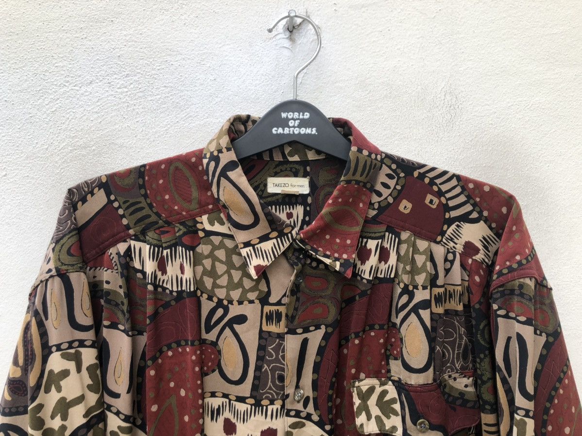 Vintage Vintage 90s TAKEZO For Men Oversized Gypsy Shirt Size US M / EU 48-50 / 2 - 2 Thumbnail