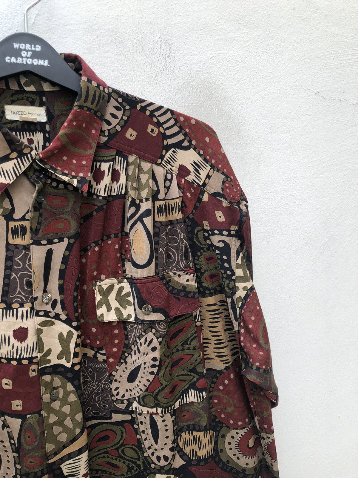 Vintage Vintage 90s TAKEZO For Men Oversized Gypsy Shirt Size US M / EU 48-50 / 2 - 4 Thumbnail