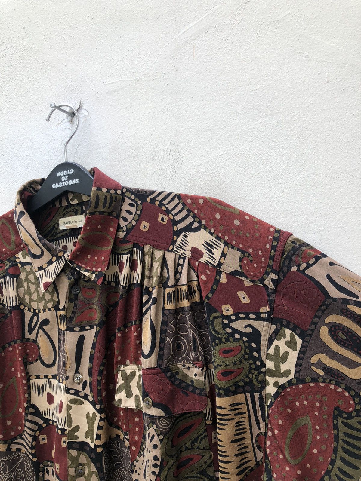 Vintage Vintage 90s TAKEZO For Men Oversized Gypsy Shirt Size US M / EU 48-50 / 2 - 5 Thumbnail