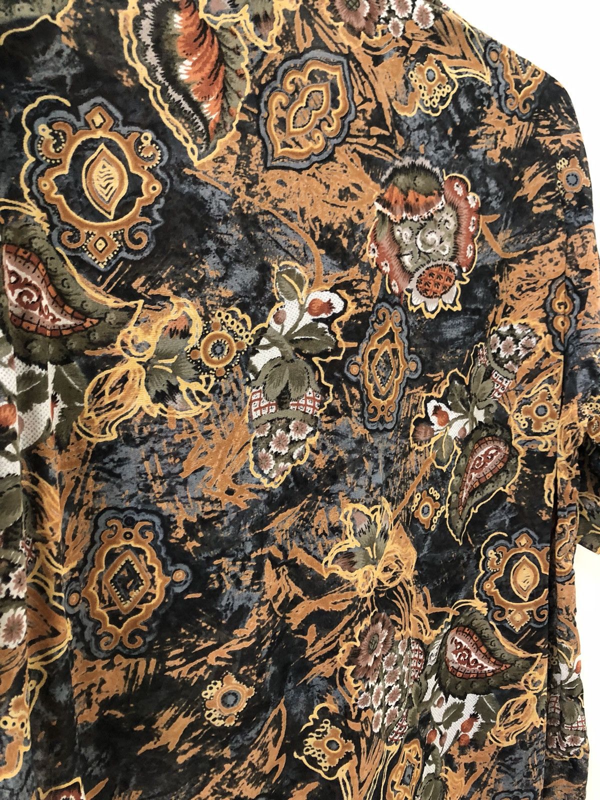 Carven Vintage Carven Paris Abstract Floral Flower Paper Thin Shirt Size US M / EU 48-50 / 2 - 9 Thumbnail