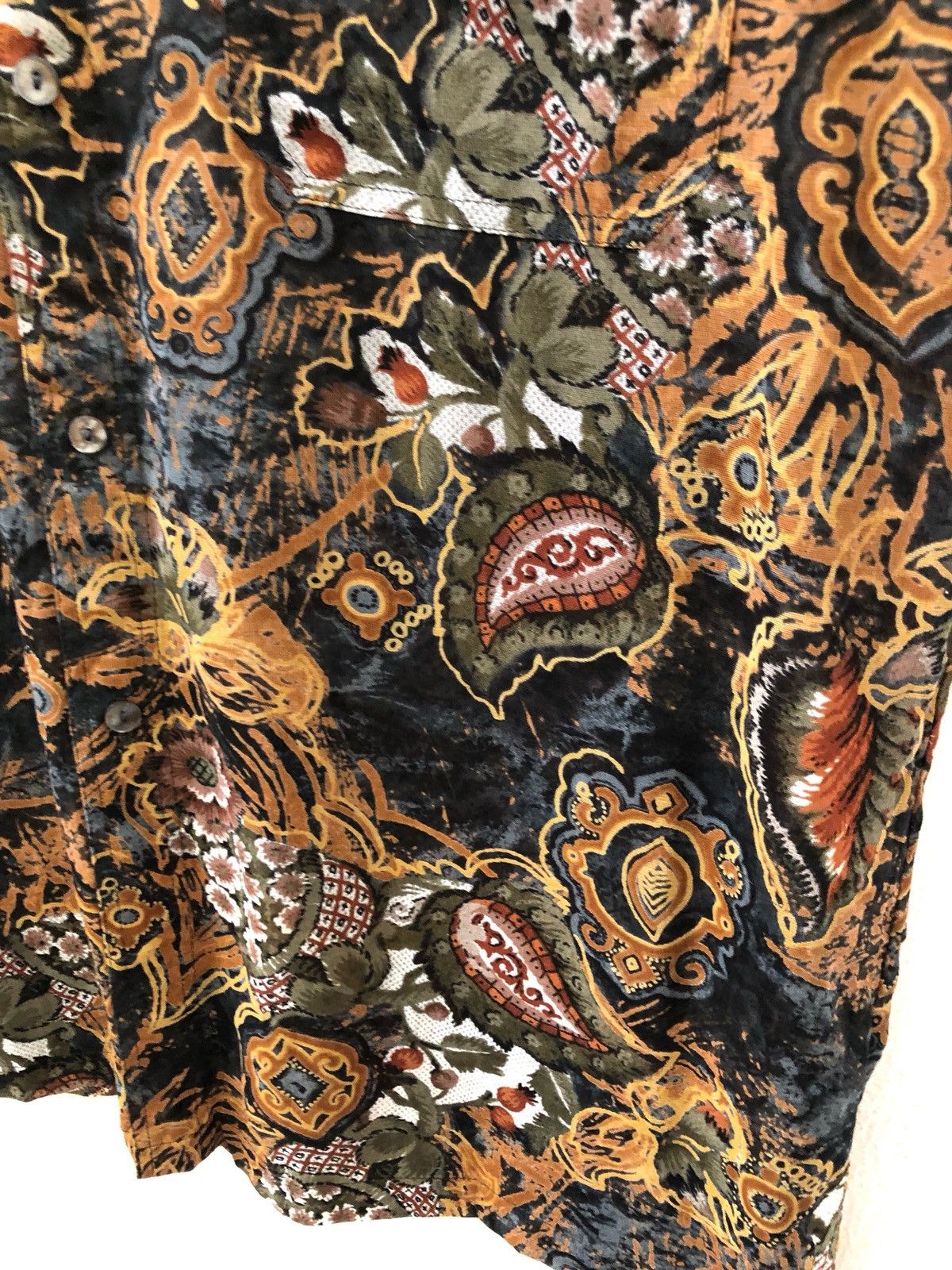 Carven Vintage Carven Paris Abstract Floral Flower Paper Thin Shirt Size US M / EU 48-50 / 2 - 7 Thumbnail