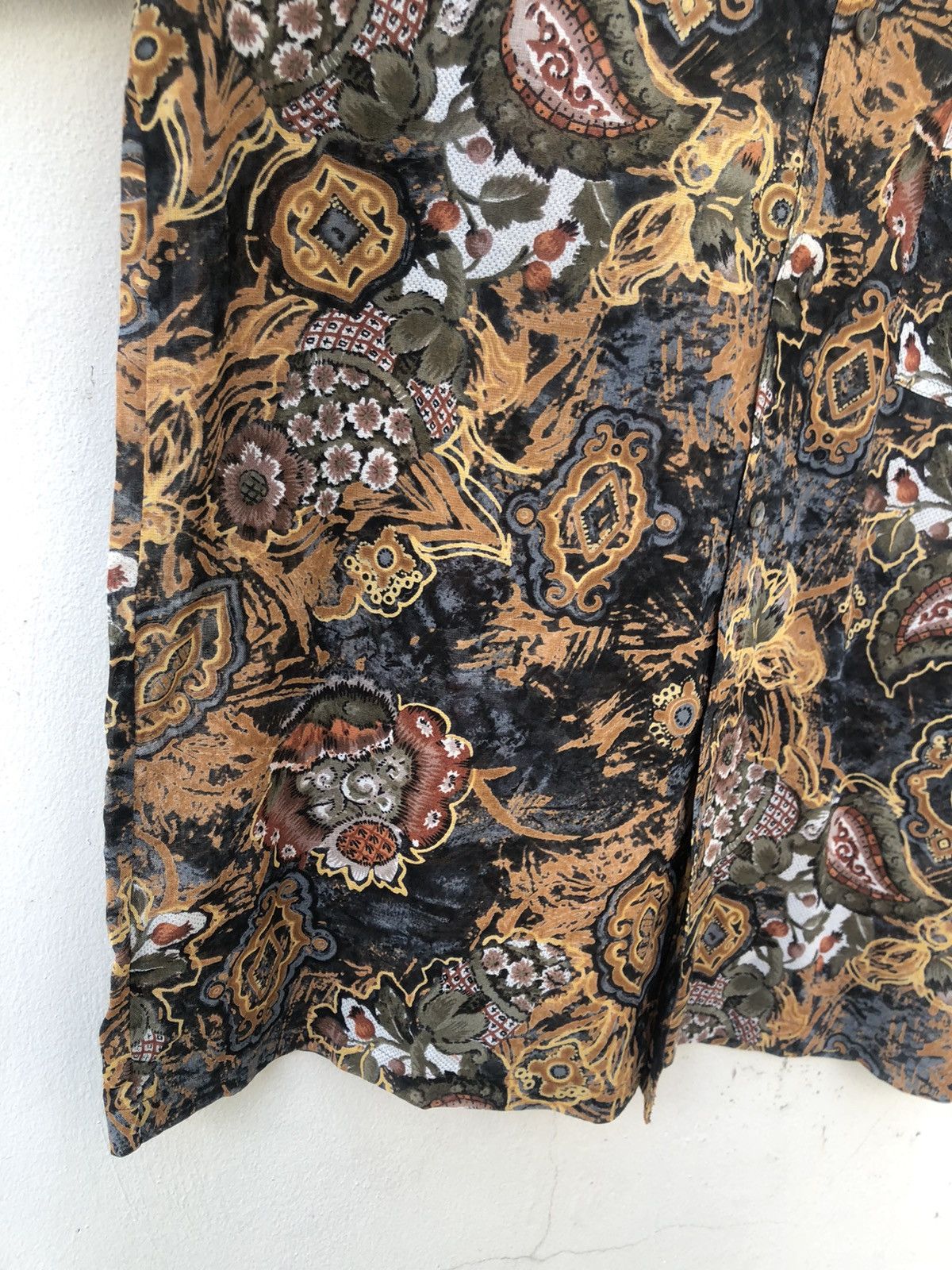 Carven Vintage Carven Paris Abstract Floral Flower Paper Thin Shirt Size US M / EU 48-50 / 2 - 19 Thumbnail