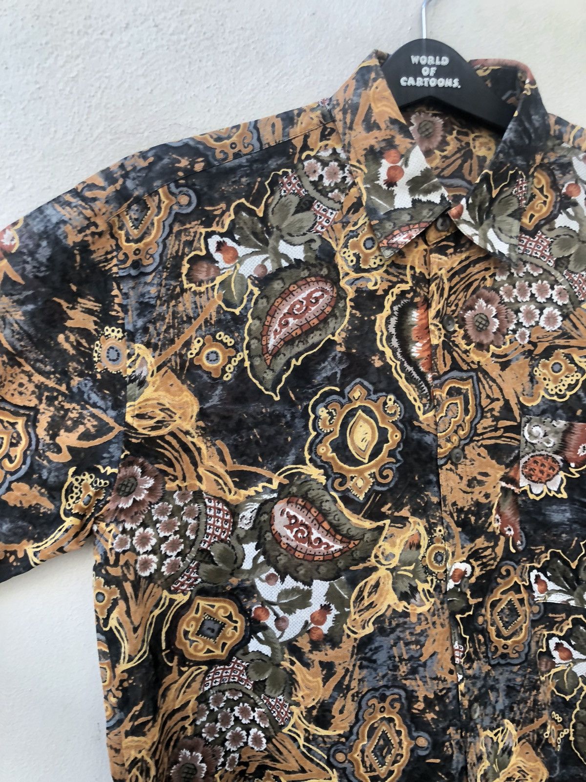 Carven Vintage Carven Paris Abstract Floral Flower Paper Thin Shirt Size US M / EU 48-50 / 2 - 18 Thumbnail