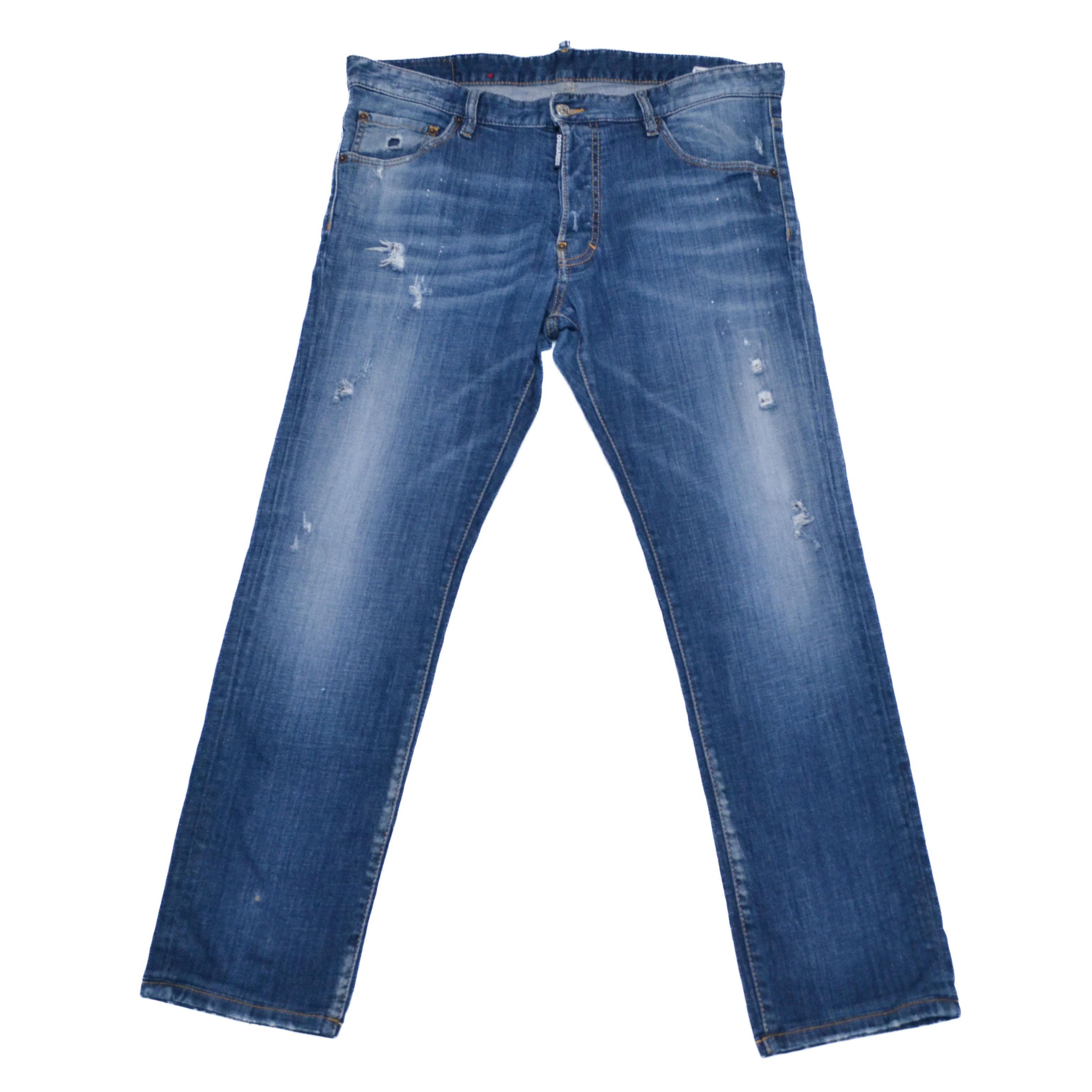 Dsquared2 Designer Men’s Blue Jeans Denim Pants