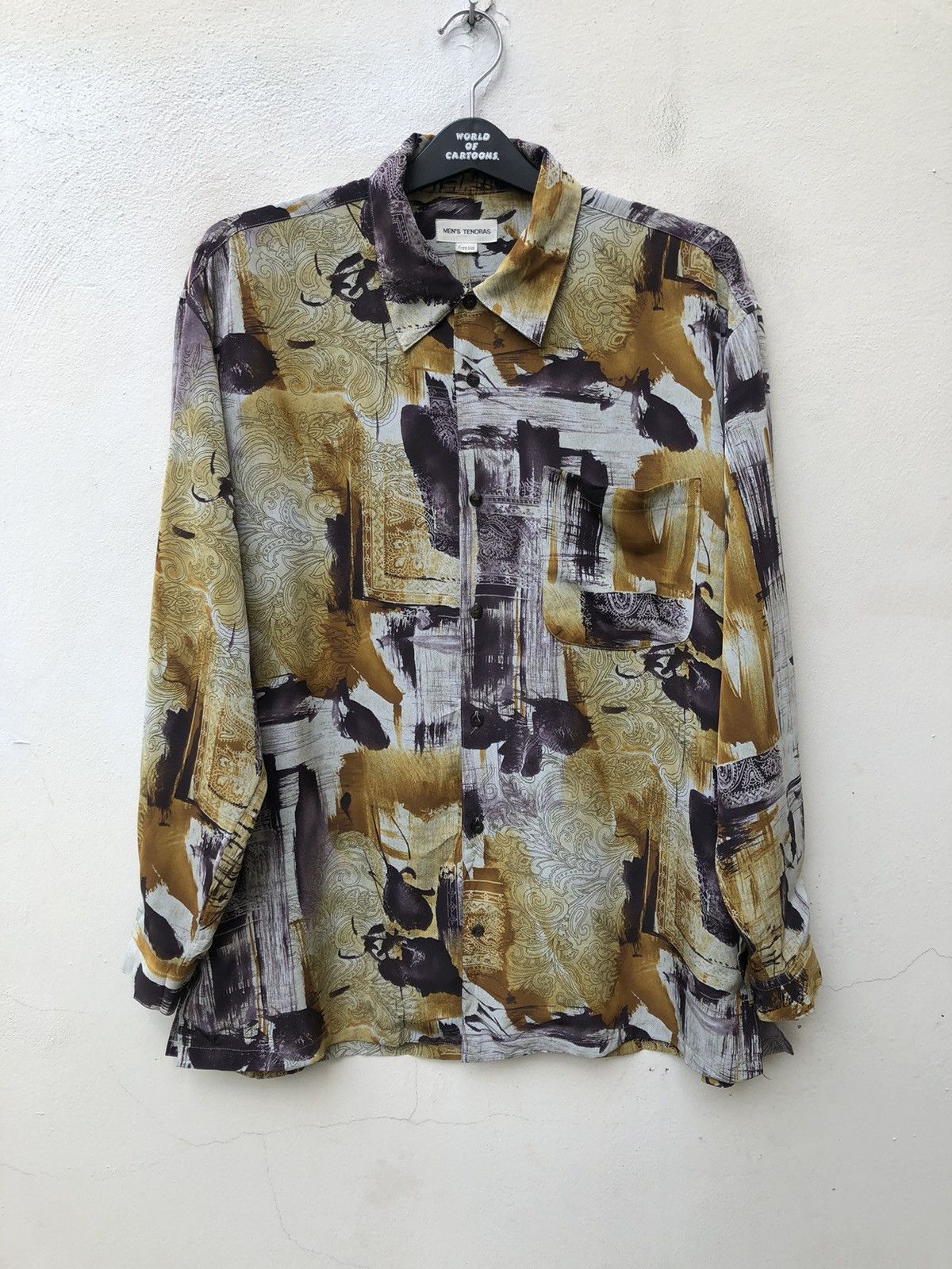 Other Vintage Men’s Tenoras Japan Abstract Art Long Sleeve Shirt Size US XL / EU 56 / 4 - 6 Thumbnail