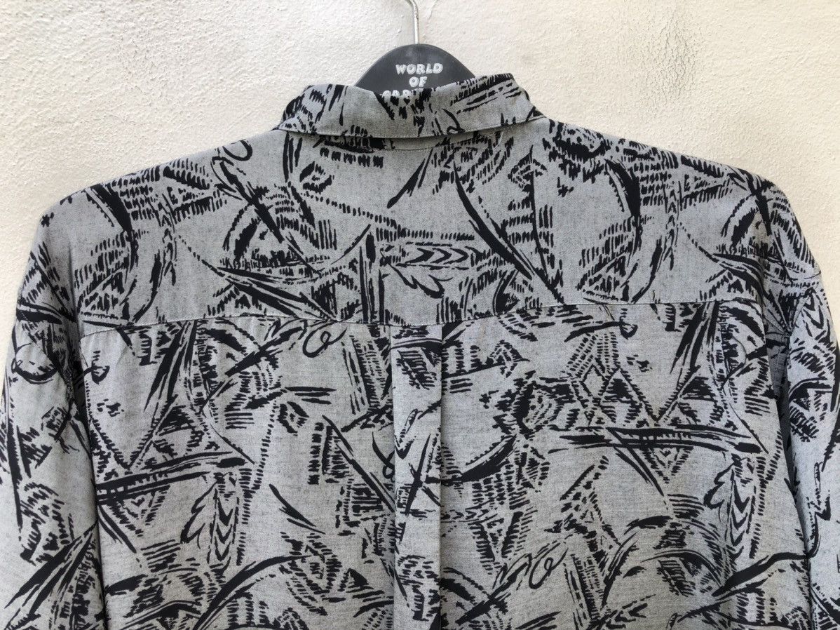 Other Vintage 90s ZYME Japan Silky Rayon Abstract LS Grey Shirt Size US L / EU 52-54 / 3 - 15 Thumbnail