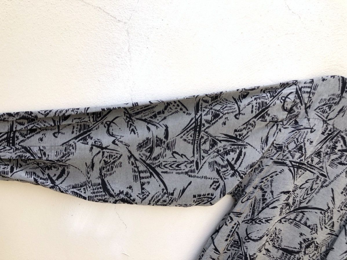 Other Vintage 90s ZYME Japan Silky Rayon Abstract LS Grey Shirt Size US L / EU 52-54 / 3 - 20 Thumbnail
