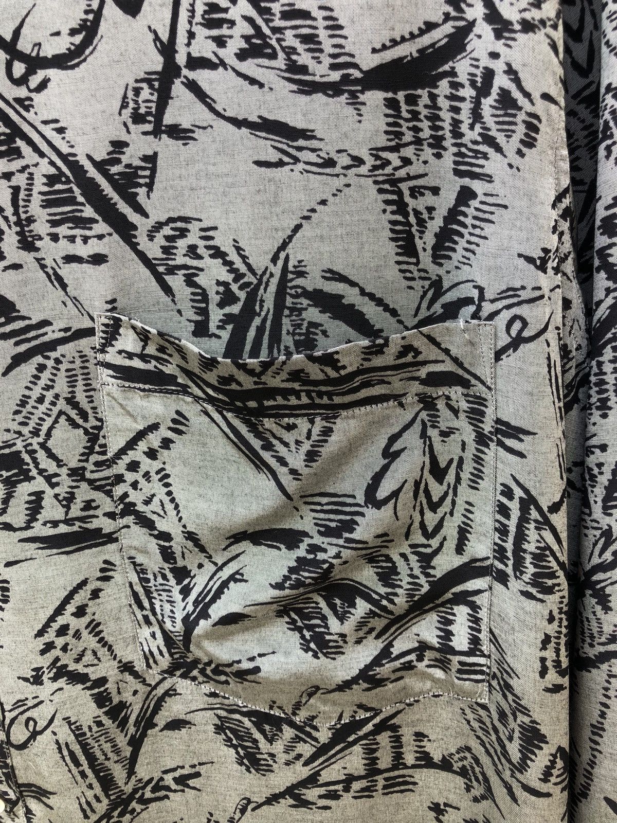 Other Vintage 90s ZYME Japan Silky Rayon Abstract LS Grey Shirt Size US L / EU 52-54 / 3 - 8 Thumbnail