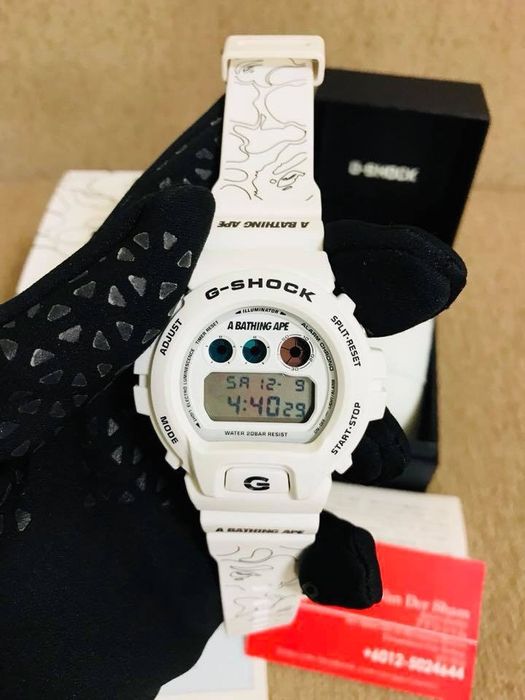 Bape Rare G-shock Casio X Bathing Ape Dw6900fs Japan Watch | Grailed