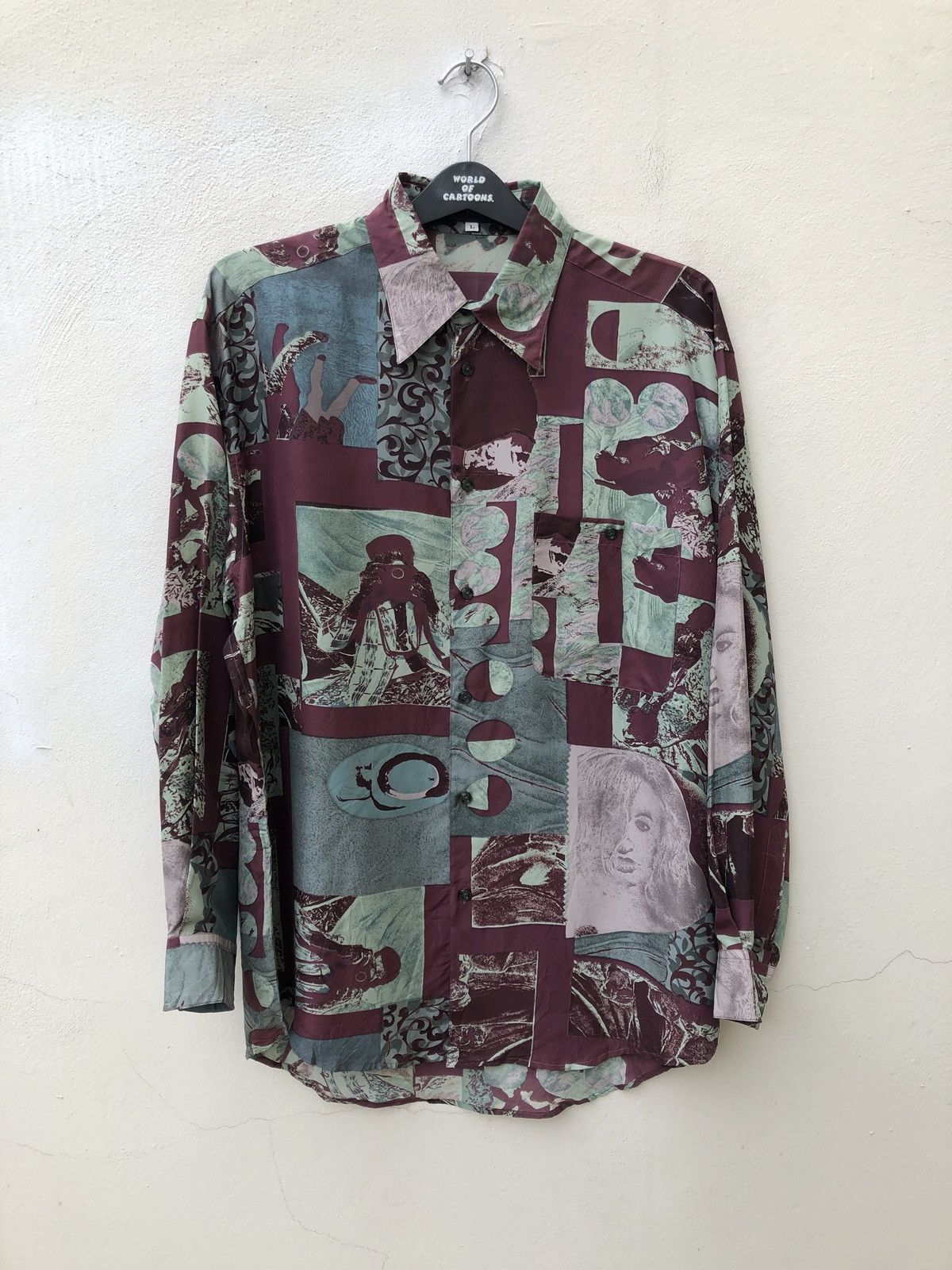 Art Comes First Vintage Context Japan Abstract Art Silk Shirt Size US L / EU 52-54 / 3 - 1 Thumbnail