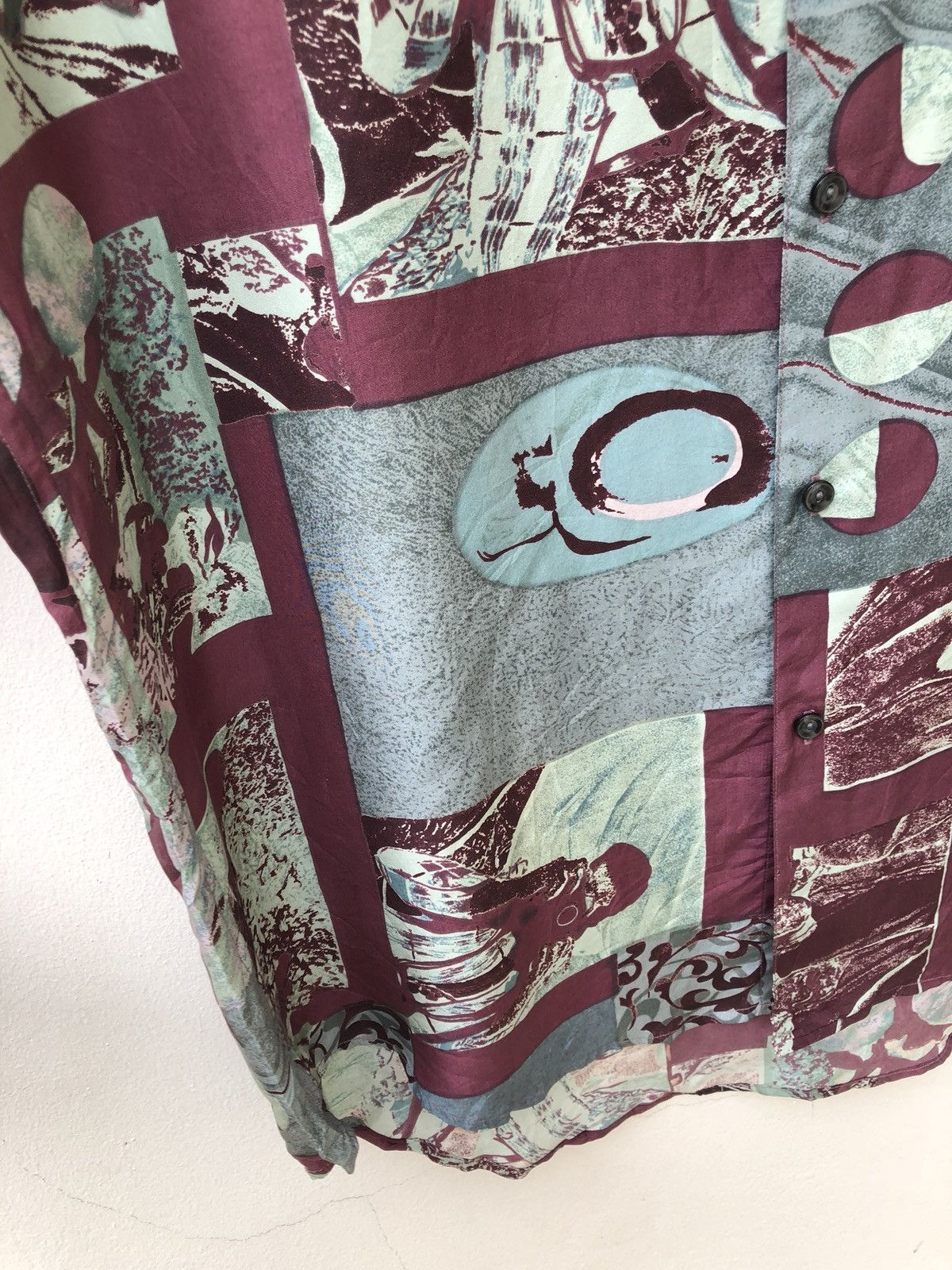 Art Comes First Vintage Context Japan Abstract Art Silk Shirt Size US L / EU 52-54 / 3 - 5 Thumbnail