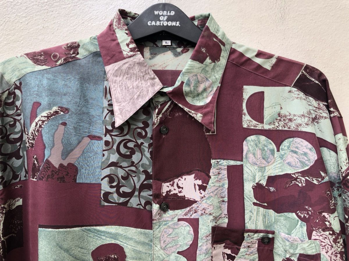 Art Comes First Vintage Context Japan Abstract Art Silk Shirt Size US L / EU 52-54 / 3 - 2 Thumbnail