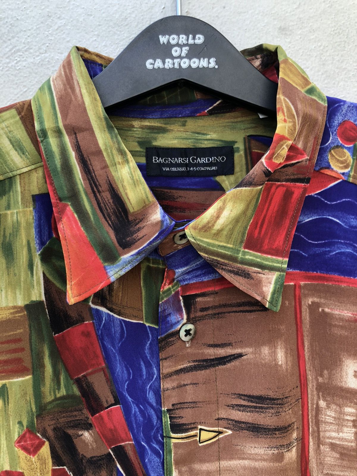 Art Comes First 90s Bagnarsi Gardino Made in Japan Abstract Art LS Shirt Size US L / EU 52-54 / 3 - 3 Thumbnail