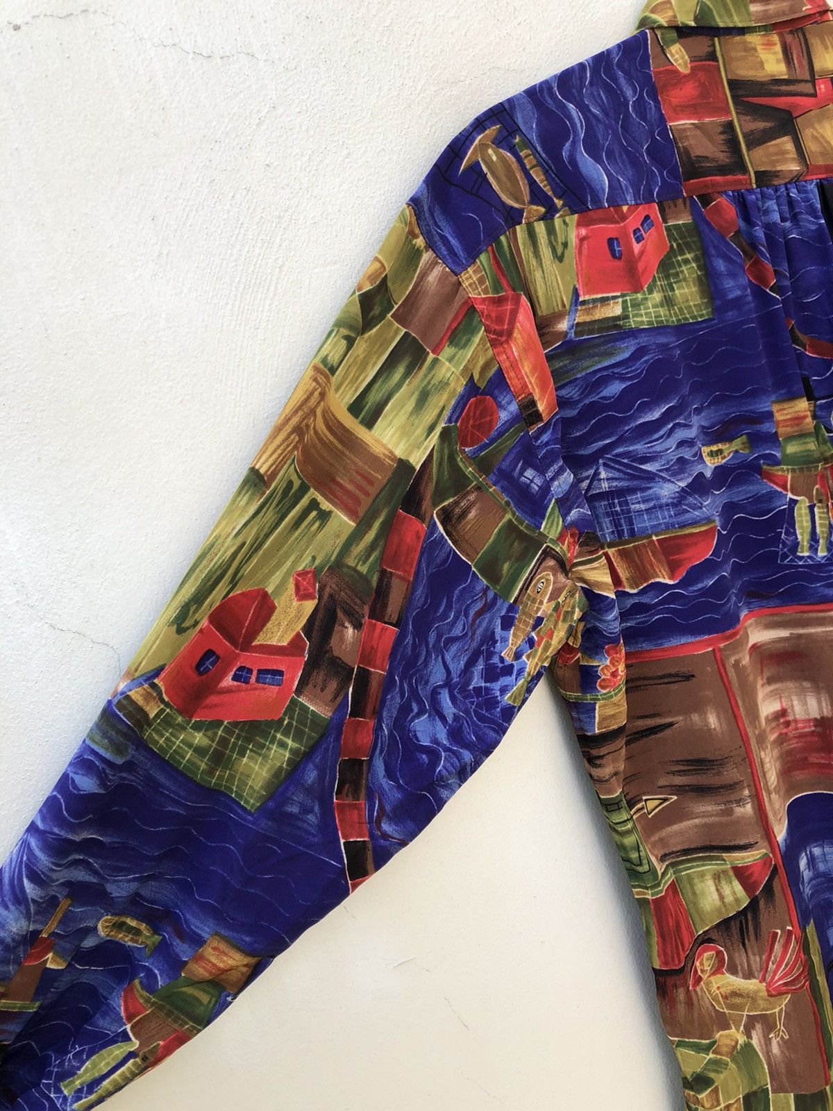 Art Comes First 90s Bagnarsi Gardino Made in Japan Abstract Art LS Shirt Size US L / EU 52-54 / 3 - 18 Thumbnail