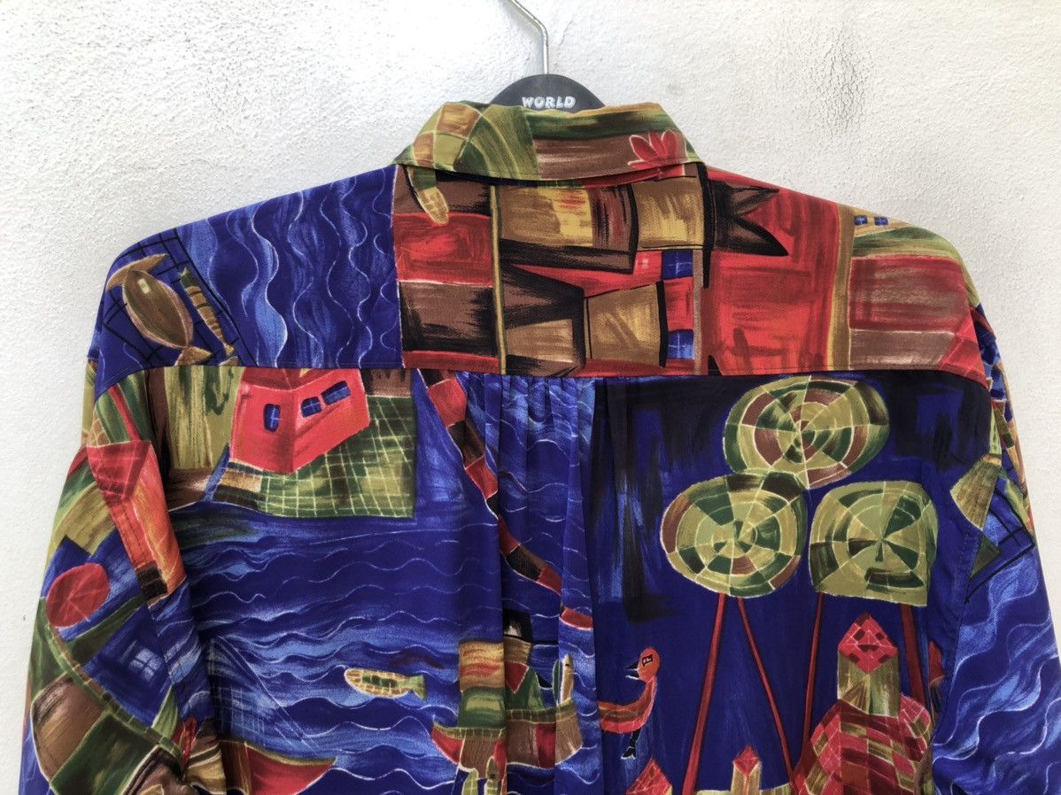 Art Comes First 90s Bagnarsi Gardino Made in Japan Abstract Art LS Shirt Size US L / EU 52-54 / 3 - 13 Thumbnail