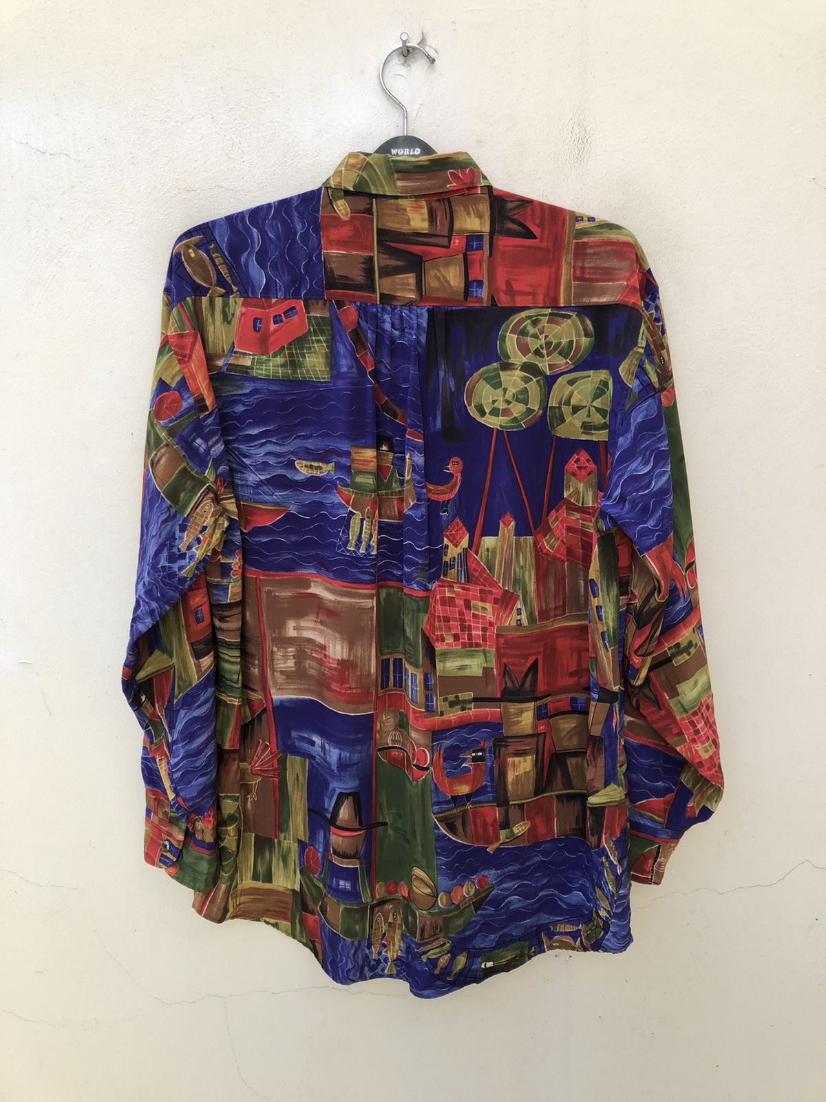 Art Comes First 90s Bagnarsi Gardino Made in Japan Abstract Art LS Shirt Size US L / EU 52-54 / 3 - 12 Thumbnail