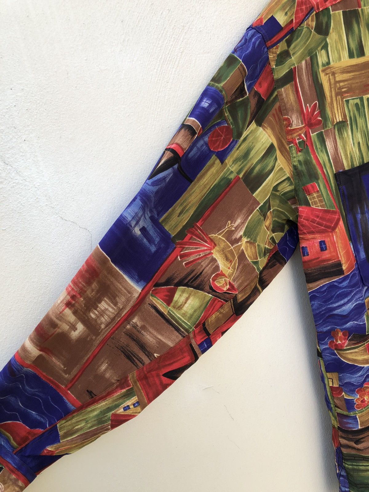 Art Comes First 90s Bagnarsi Gardino Made in Japan Abstract Art LS Shirt Size US L / EU 52-54 / 3 - 11 Thumbnail