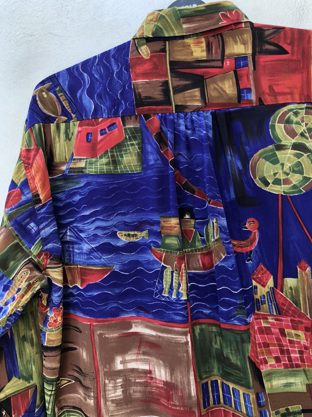 Art Comes First 90s Bagnarsi Gardino Made in Japan Abstract Art LS Shirt Size US L / EU 52-54 / 3 - 17 Thumbnail