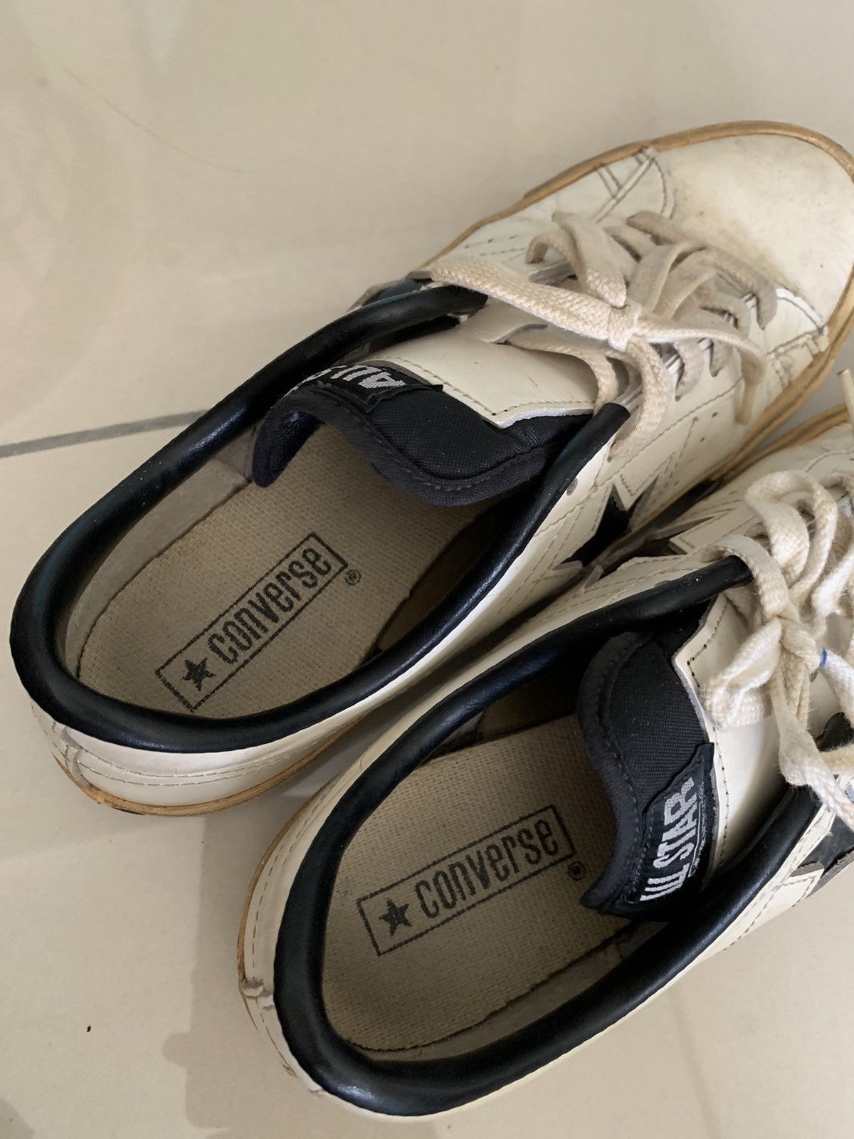 Converse VTG 1990s LONE STAR LEATHER CONVERSE MADE JAPAN SHOES Size US 7.5 / EU 40-41 - 7 Thumbnail