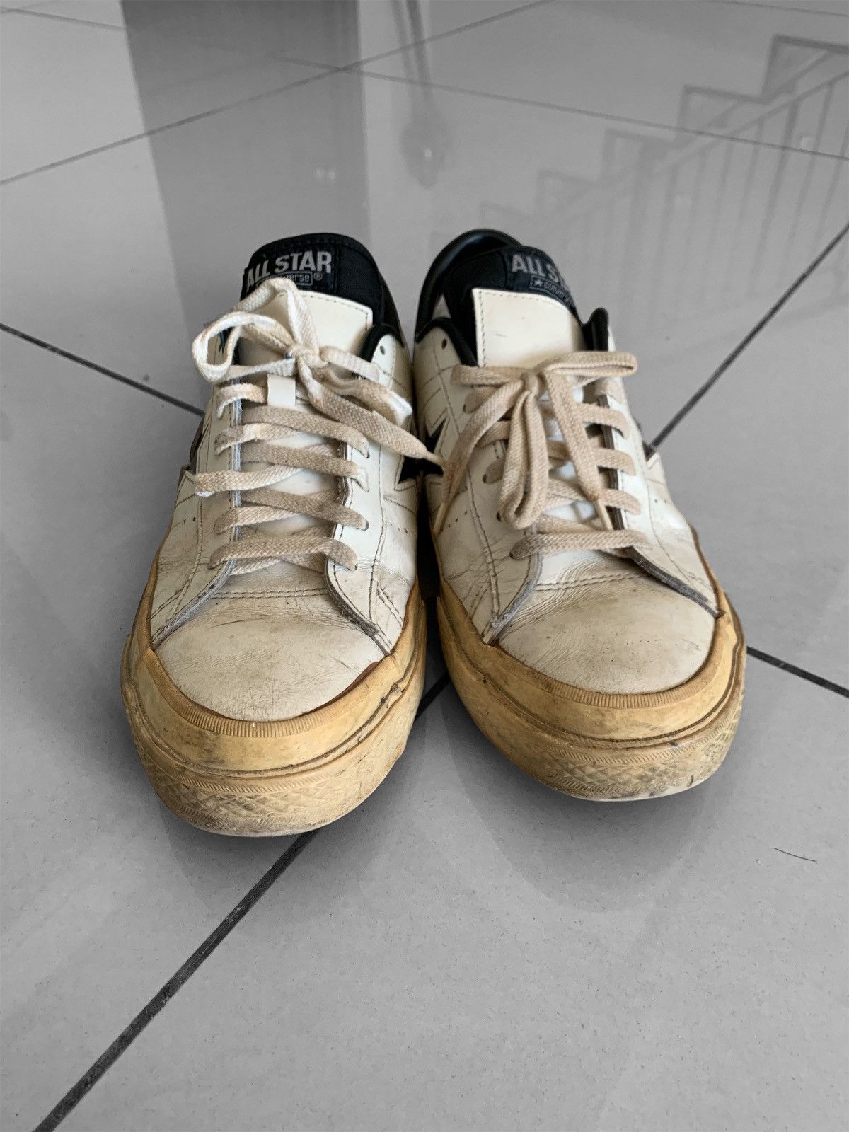 Converse VTG 1990s LONE STAR LEATHER CONVERSE MADE JAPAN SHOES Size US 7.5 / EU 40-41 - 2 Thumbnail