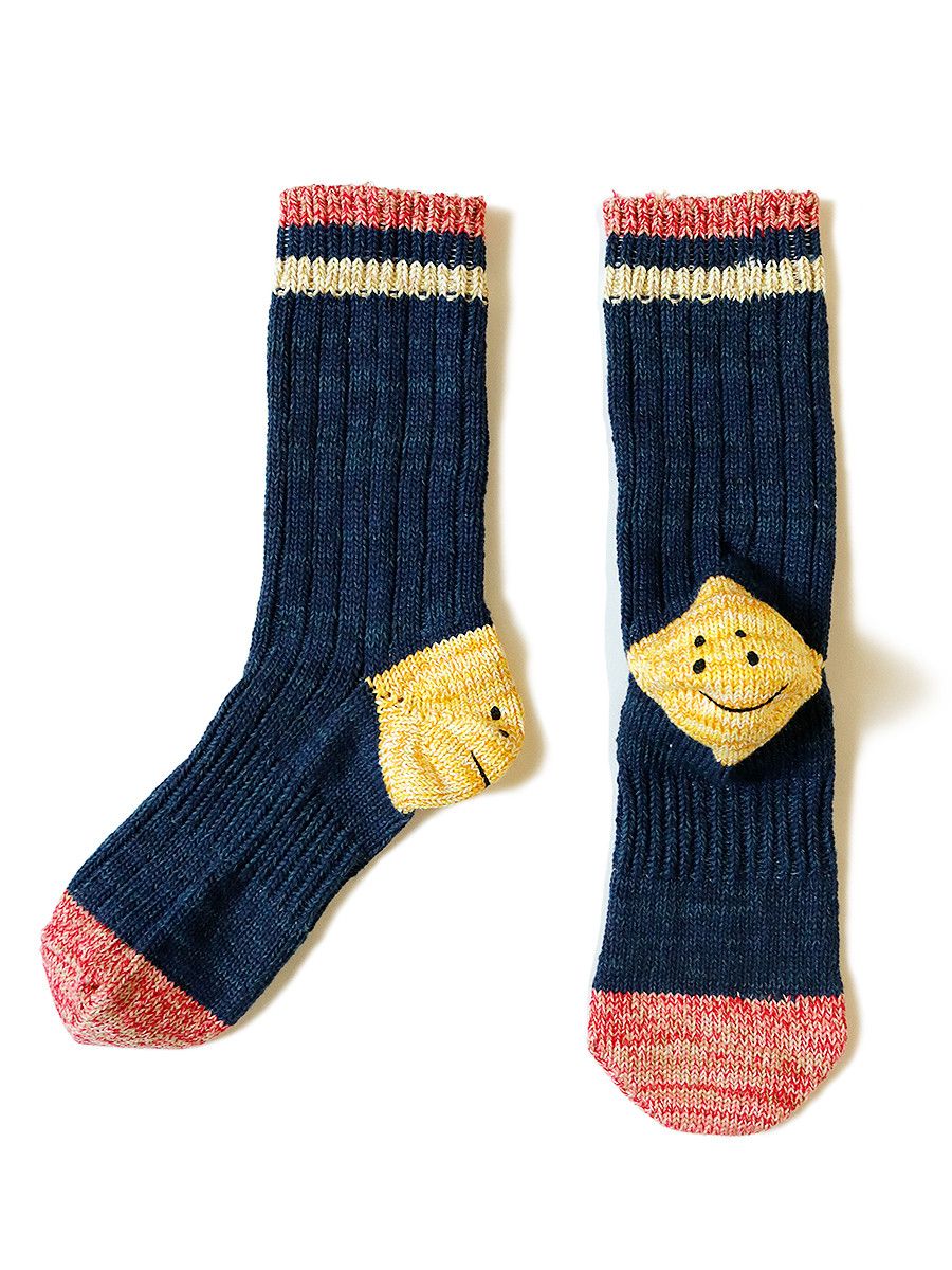Kapital Kapital 60 IVY Rainbowy Smile Happy Heel Hold Socks Size ONE SIZE - 1 Thumbnail