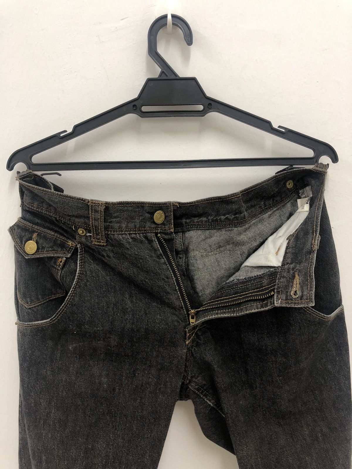 PPFM Rare Vintage PPFM Japan Punk Bondage Zipped Denim Pant Size US 31 - 13 Thumbnail