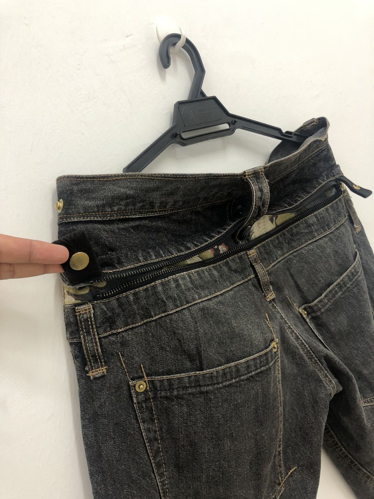 PPFM Rare Vintage PPFM Japan Punk Bondage Zipped Denim Pant Size US 31 - 7 Thumbnail