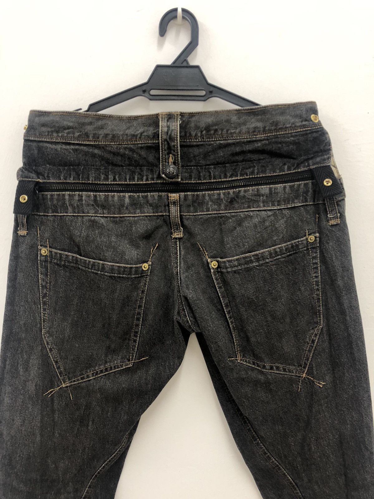 PPFM Rare Vintage PPFM Japan Punk Bondage Zipped Denim Pant Size US 31 - 5 Thumbnail