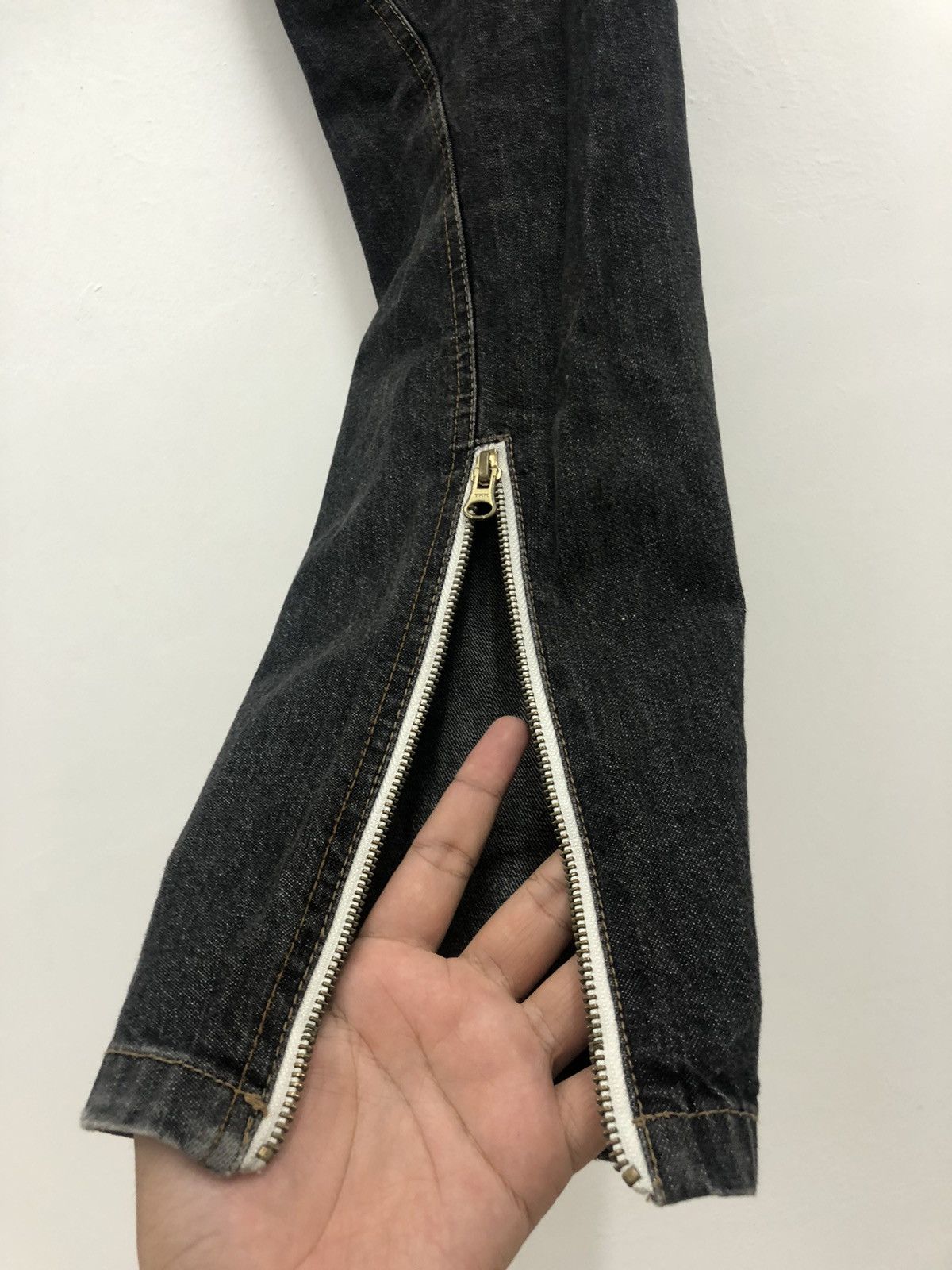 PPFM Rare Vintage PPFM Japan Punk Bondage Zipped Denim Pant Size US 31 - 3 Thumbnail