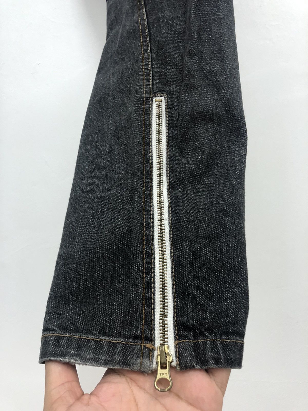 PPFM Rare Vintage PPFM Japan Punk Bondage Zipped Denim Pant Size US 31 - 2 Thumbnail