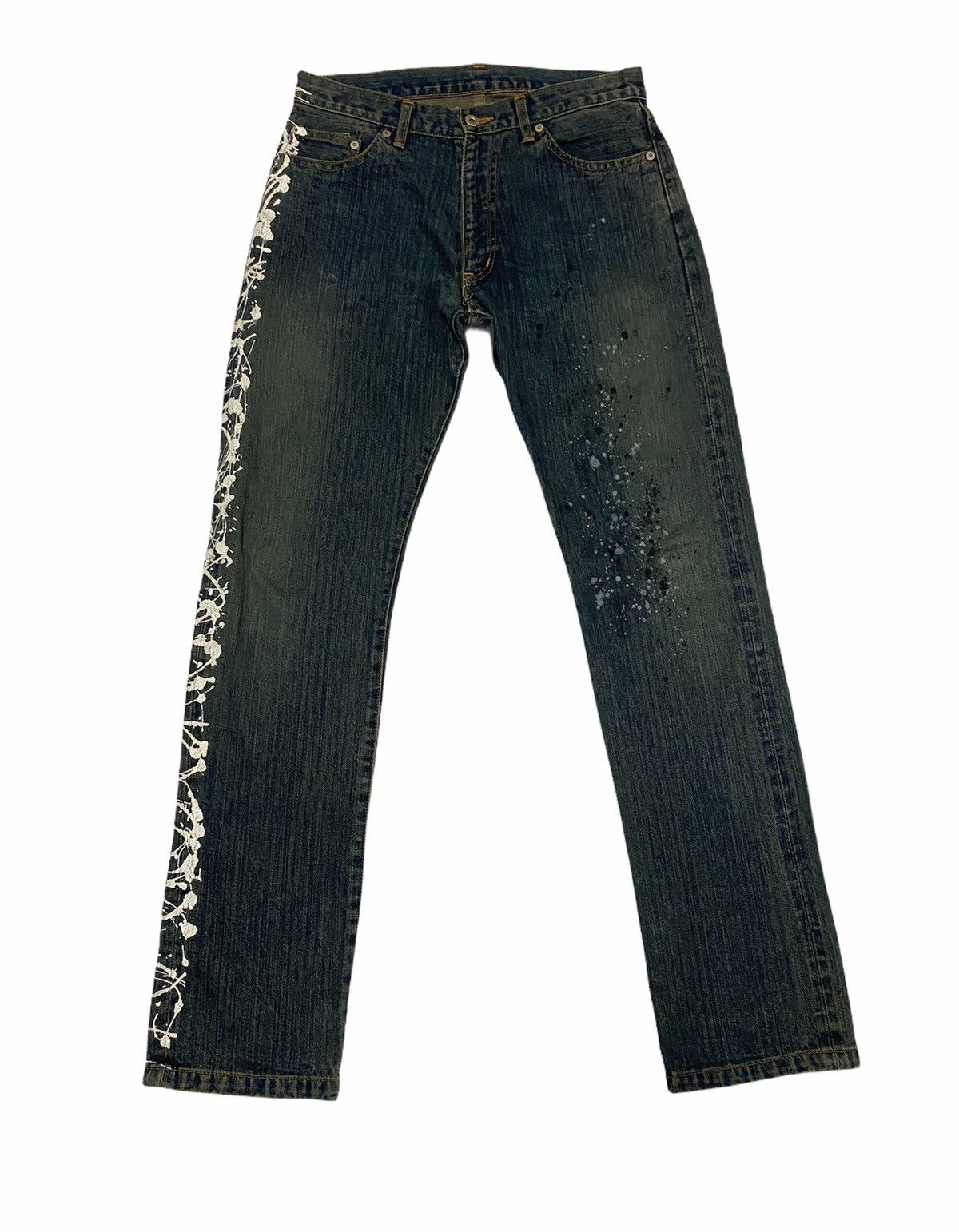 Designer × Japanese Brand Japanese Snail'ssnore Paint Painter Splashed All Over Denim Size US 32 / EU 48 - 1 Thumbnail