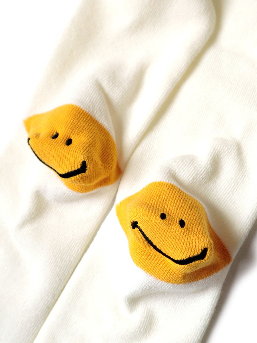 Kapital Skater Knee High Smiley Heel Socks Size ONE SIZE - 4 Thumbnail