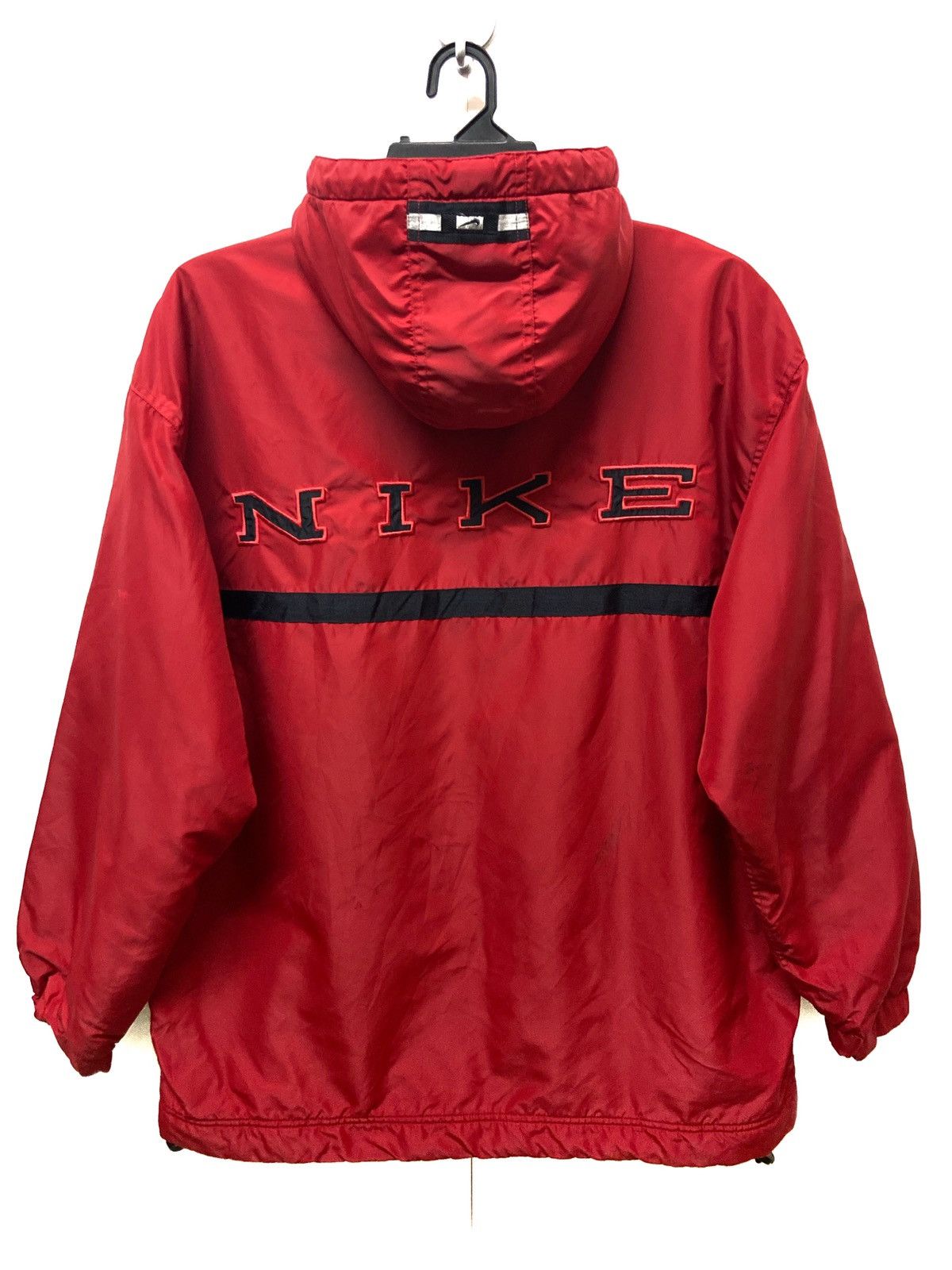 Nike × Vintage 90's NIKE BIG LOGO EMBROIDERY SPELLOUT JACKET WITH HOODIES Size US L / EU 52-54 / 3 - 1 Thumbnail